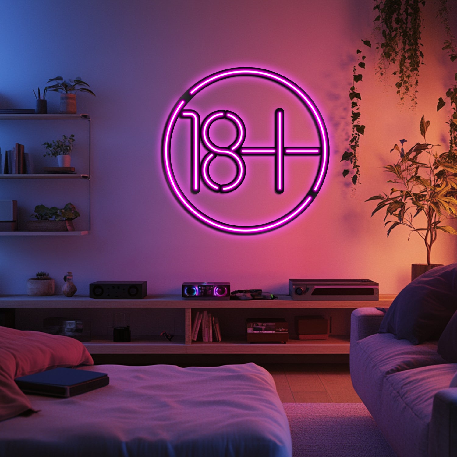 18+ Metal Neon Wall Art- LN0065