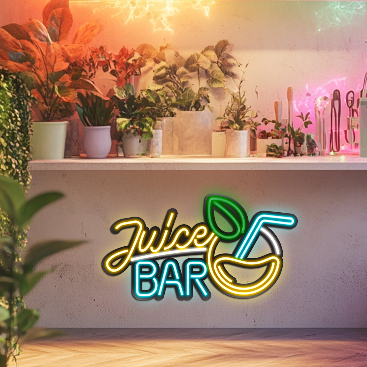 Juice Bar Metal Neon Wall Art- LN0035