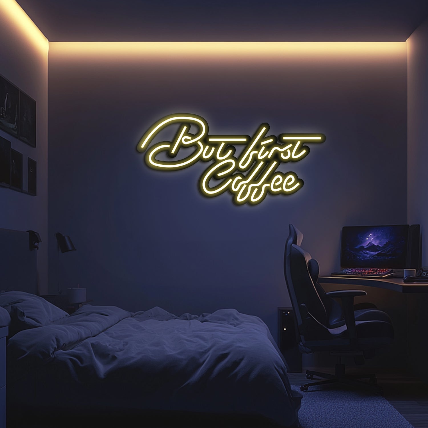 Coffee Lovers Metal Neon Wall Art- LN0028