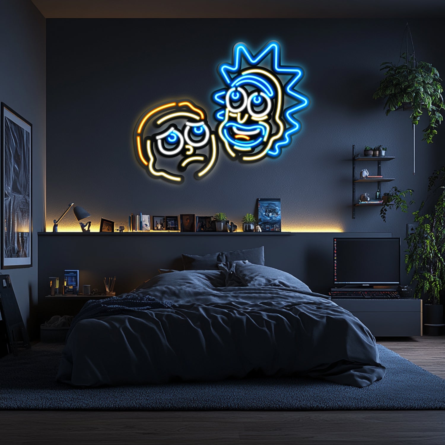 Rick and Morty Metal Neon Wall Art- LN0052