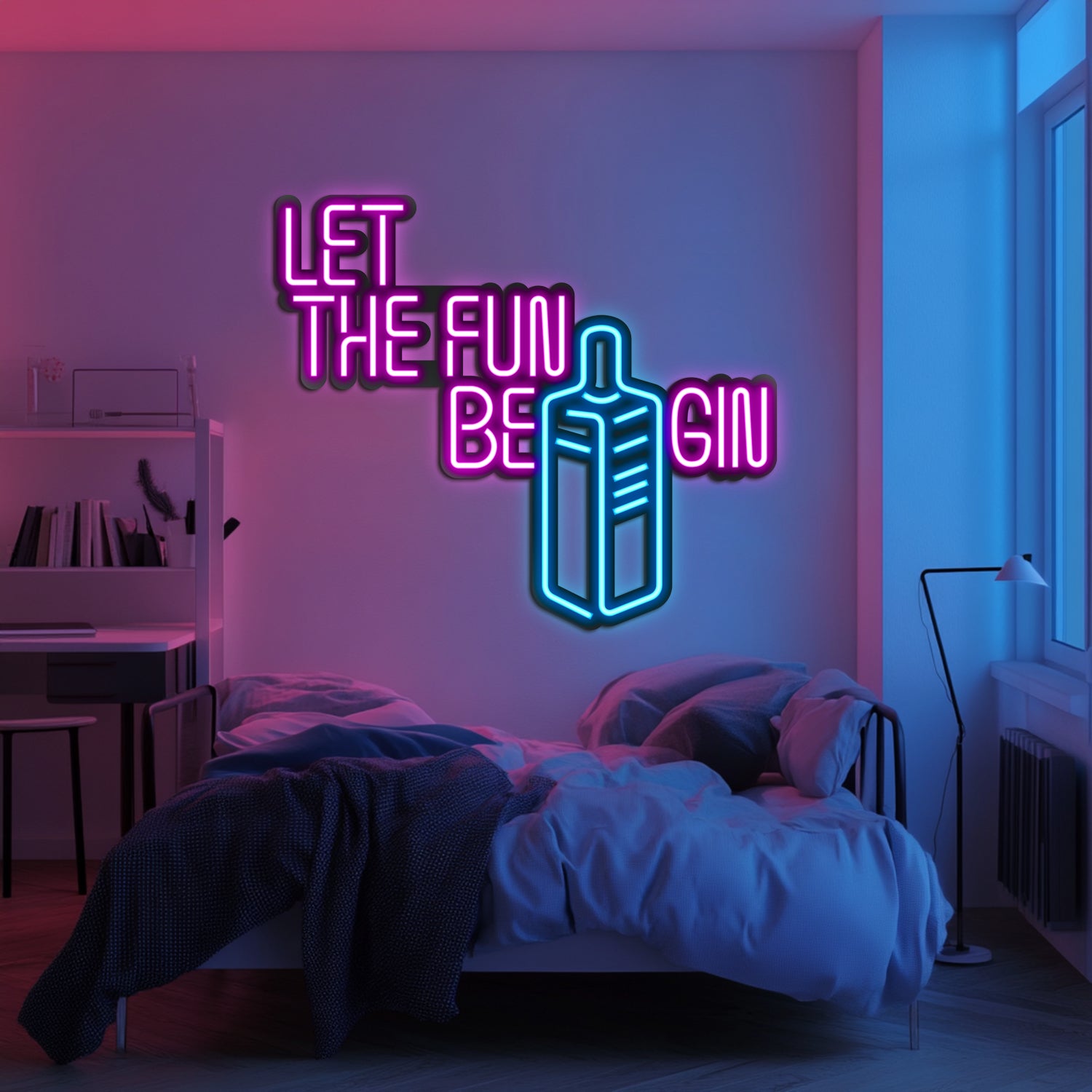 GIN Metal Neon Wall Art- LN0036