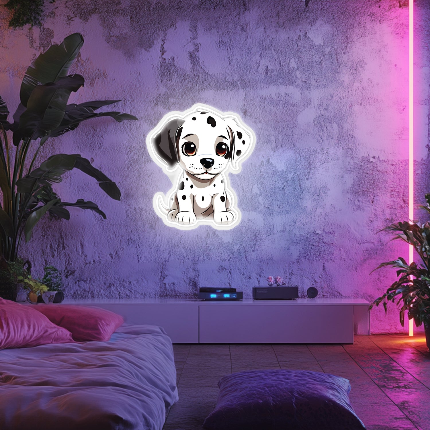 UV Printed Dog Neon Wall Art- LV0023