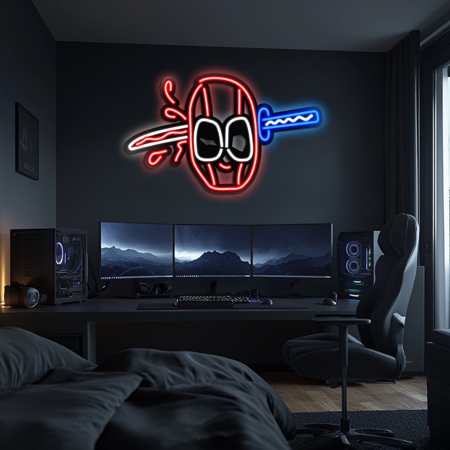 Deadpool Metal Neon Wall Art- LN0079