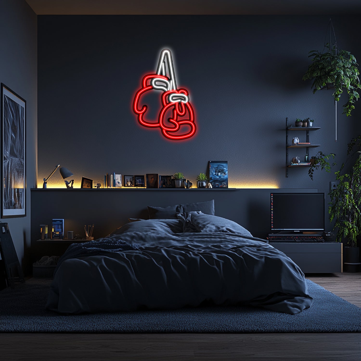 Knockout Gloves Metal Neon Wall Art- LN0071