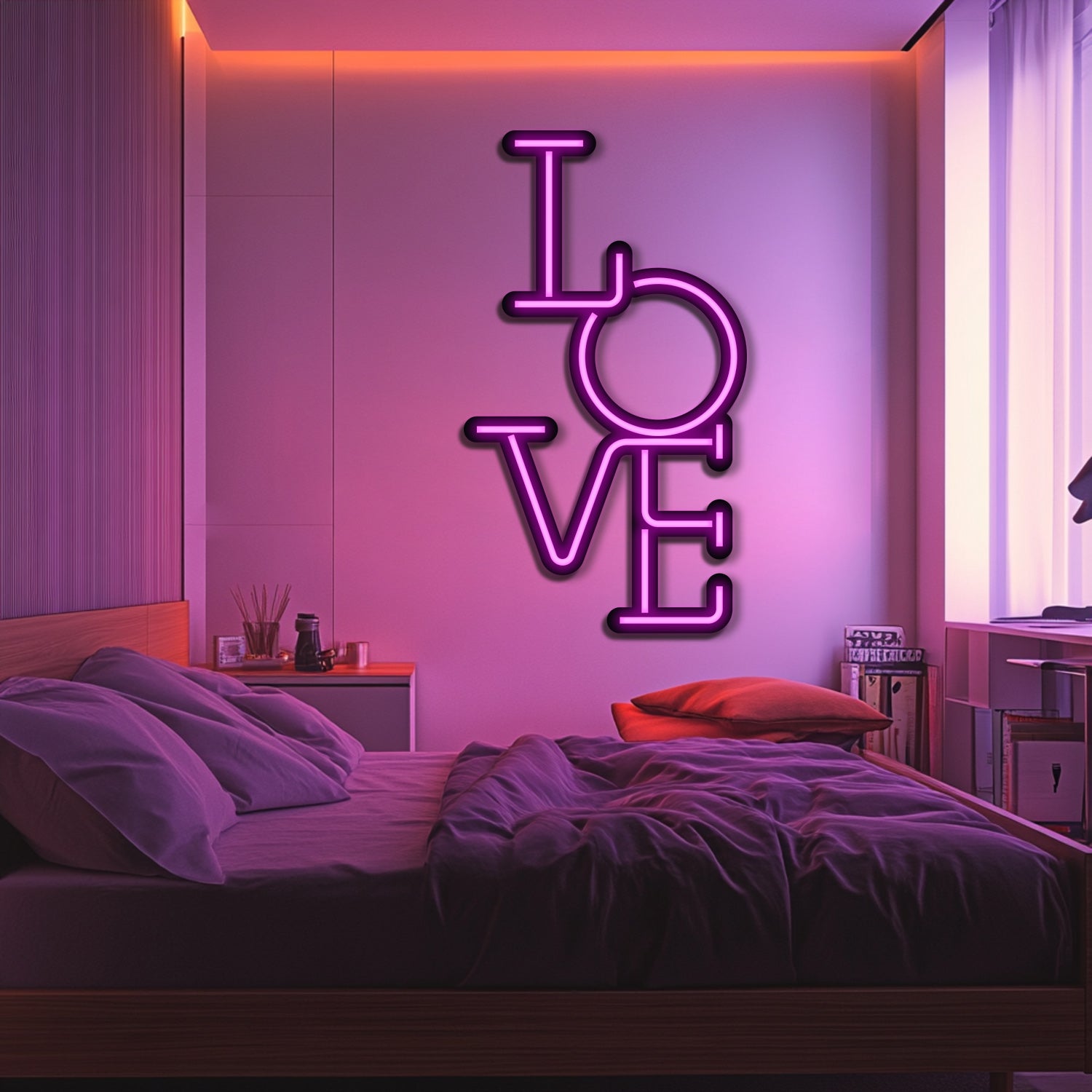 Love Wedding Metal Neon Wall Art- LN0155