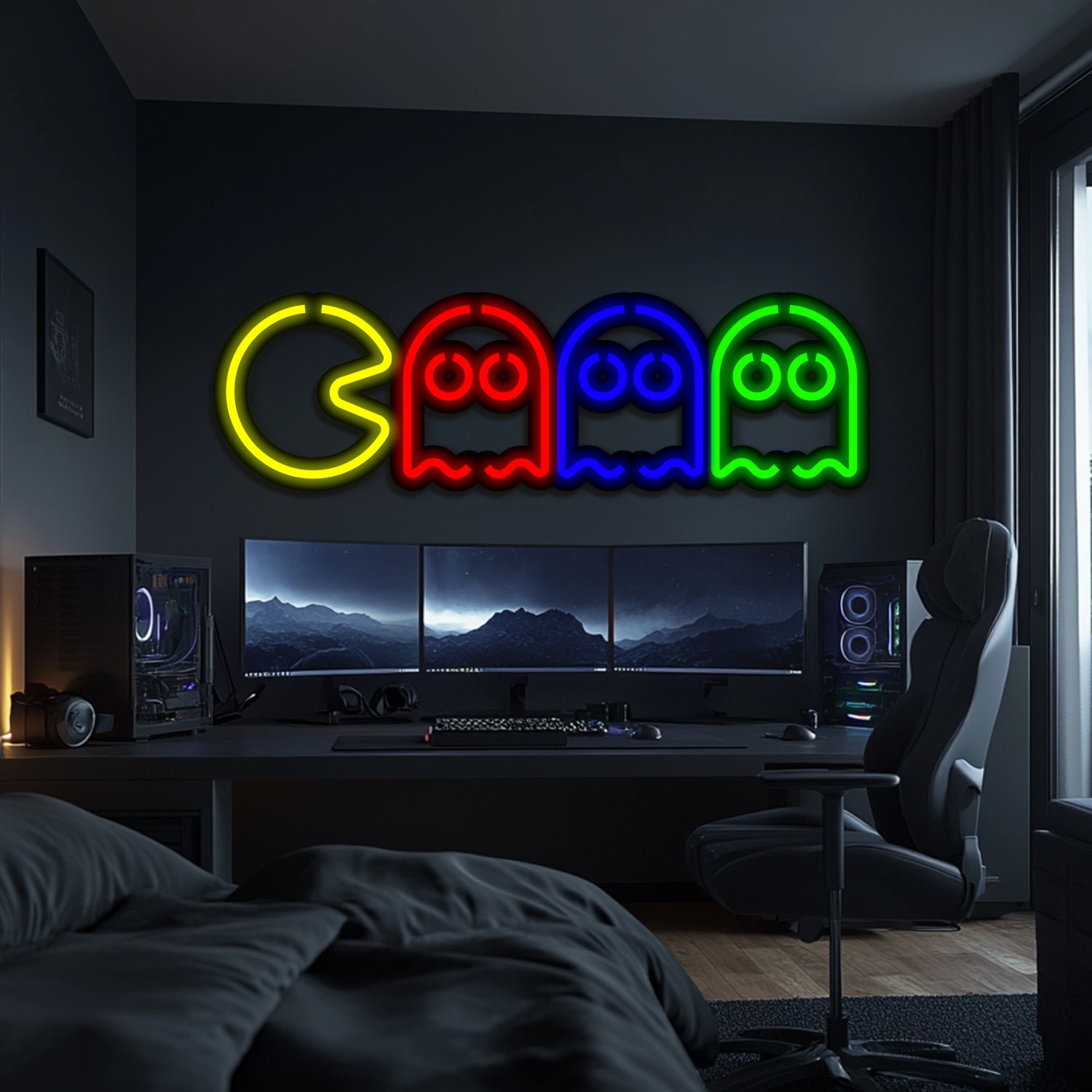 Pac-Man Metal Neon Wall Art- LN0119