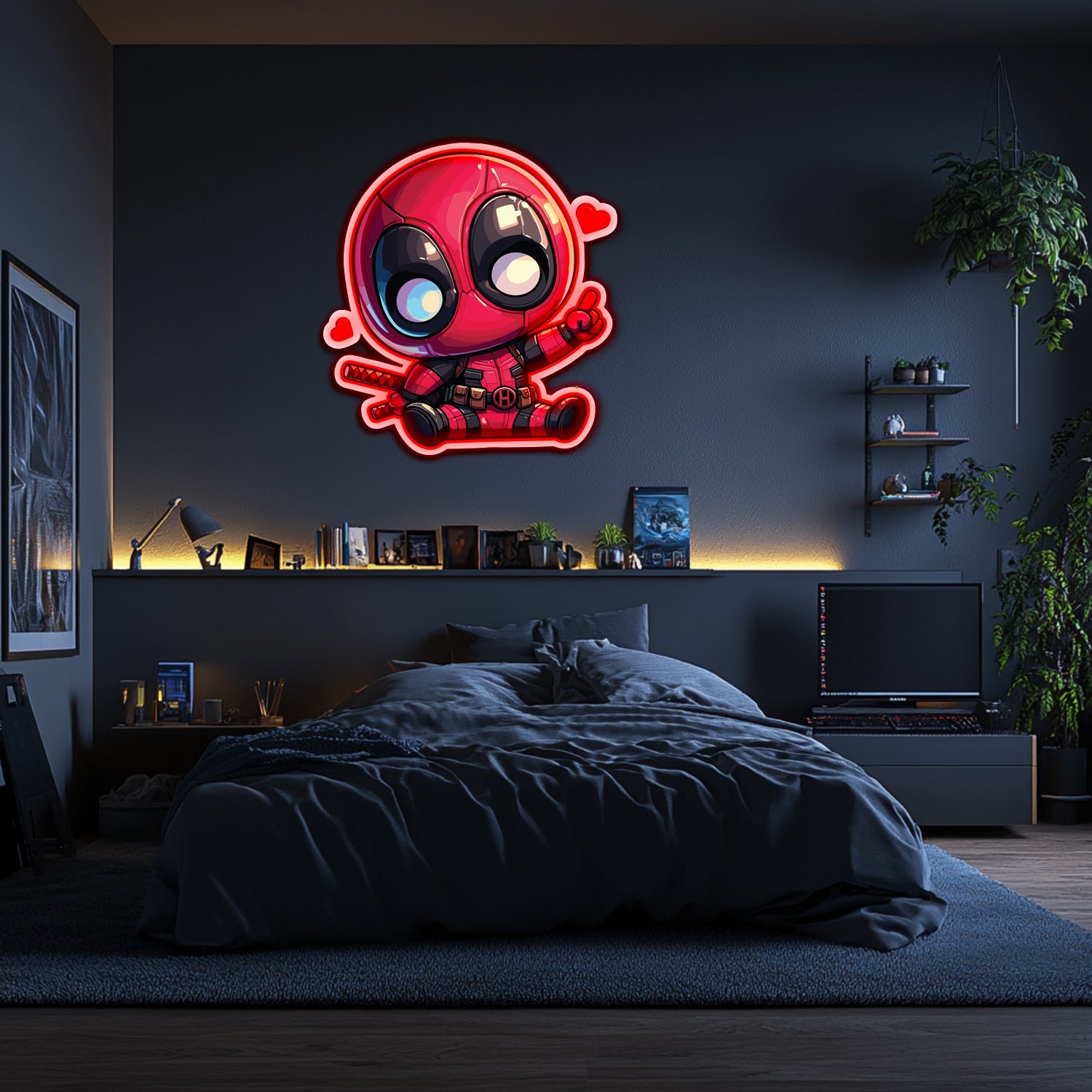 UV Printed Babypool Neon Wall Art- LV0101