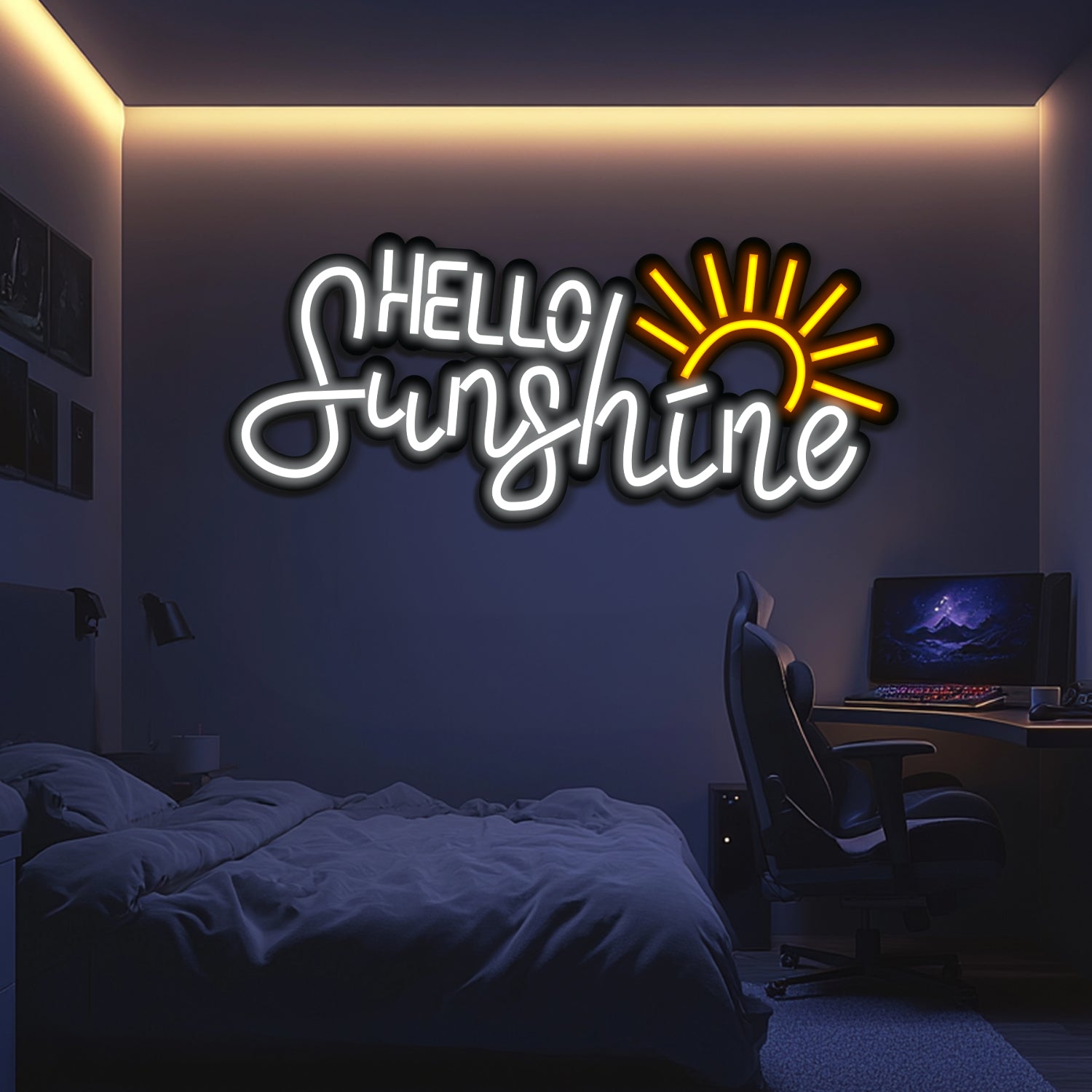 Hello Sunshine Metal Neon Wall Art- LN0234