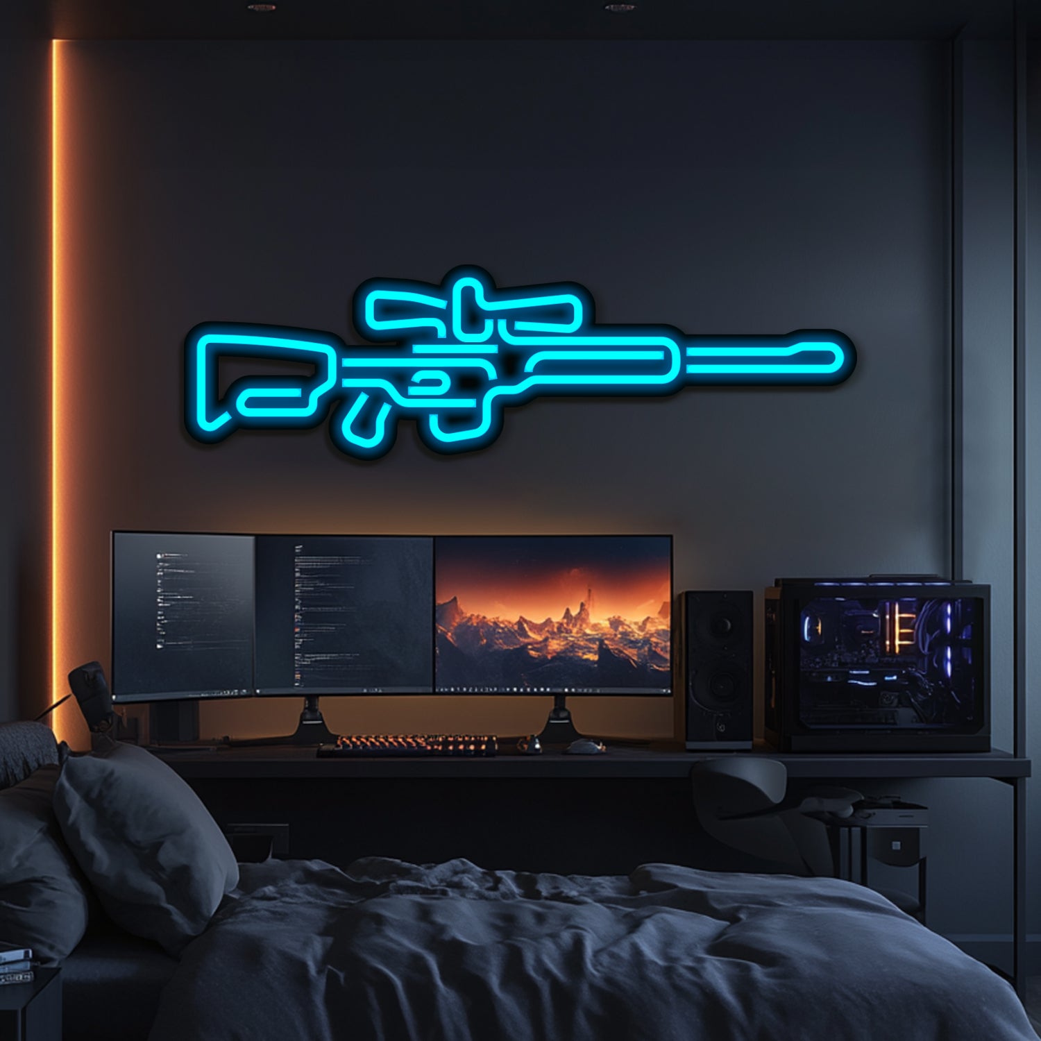 Sniper Metal Neon Wall Art- LN0130