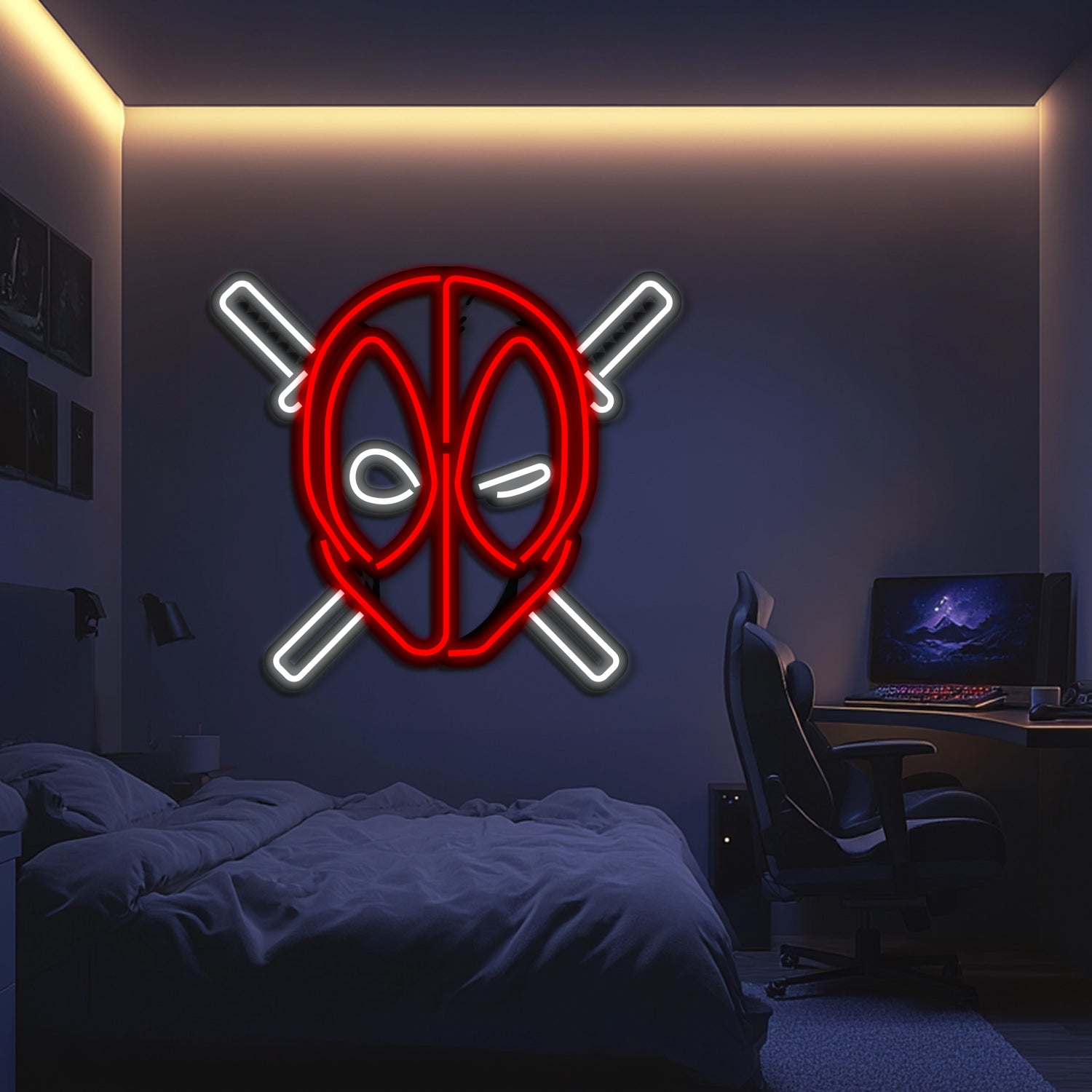 Deadpool Metal Neon Wall Art- LN0113